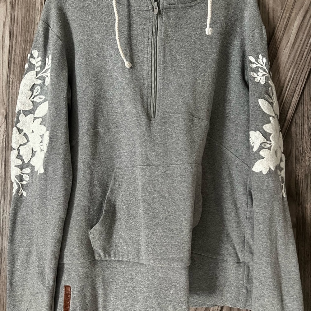 Ampersand Ave. Gray Floral Sweatshirt